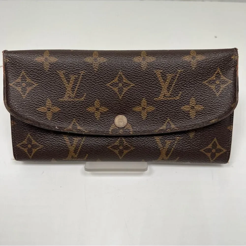 LOUIS VUITTON LONG WALLET MONOGRAM CANVAS BROWN